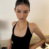 Cross Double-Layer Vintage Clavicle Chain